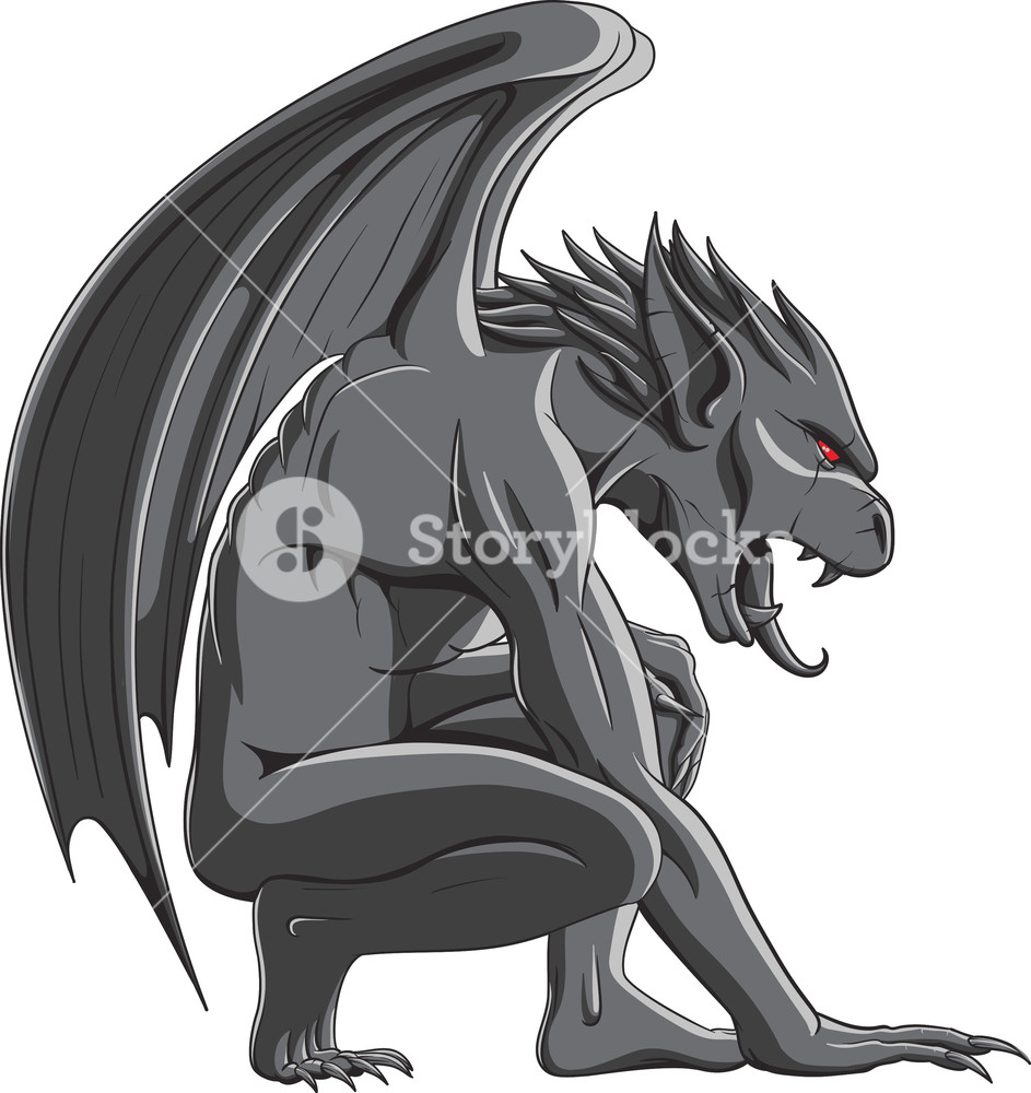 943x1000 Gargoyles Vector Element Royalty Free Stock Image