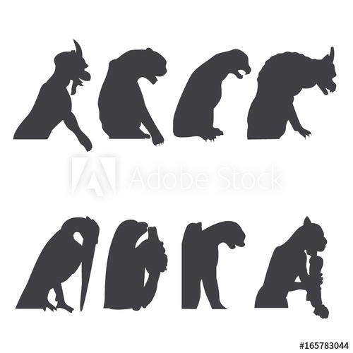 500x500 The Gargoyles Of Notre Dame Silhouette Edition European