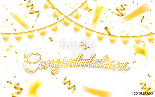 500x313 Congratulations Celebration Background Template With Gold