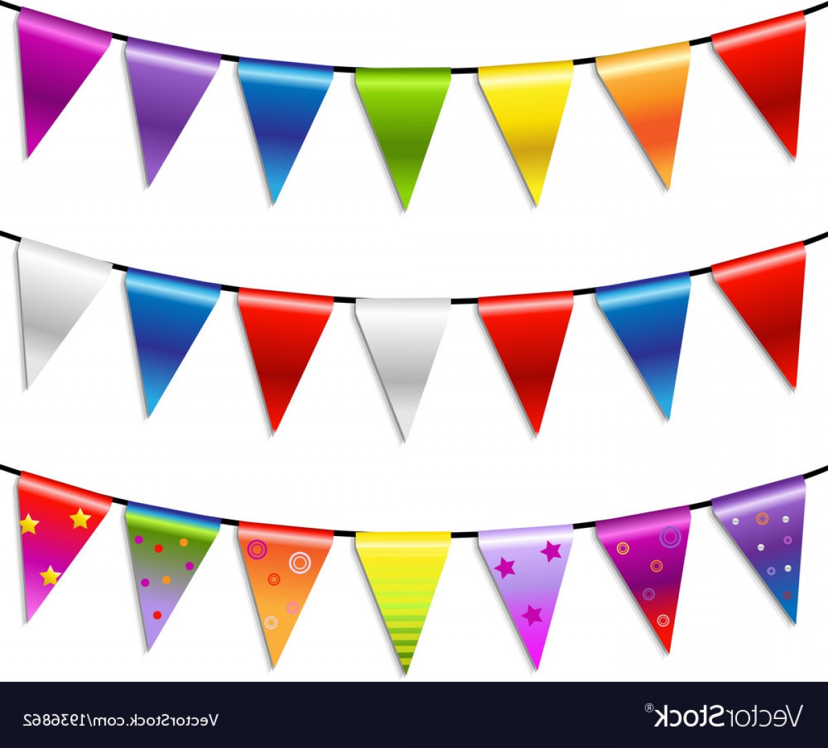 1200x1084 Rainbow Bunting Banner Garland Vector Handandbeak