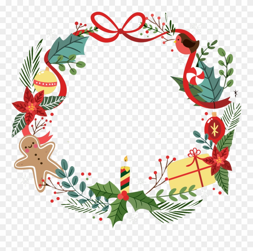 880x873 Christmas Garland Vector Png Clipart