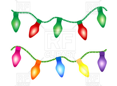 400x293 Abstract Christmas Background With Luminous Garland Vector Image