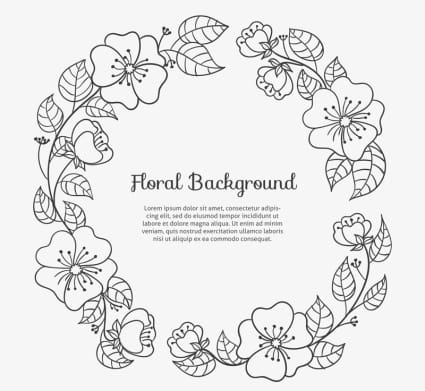 425x391 Black Painted Garland Vector Material Free Graphics Uihere