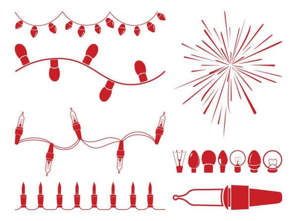 600x448 Christmas Lights Vector Christmas Day
