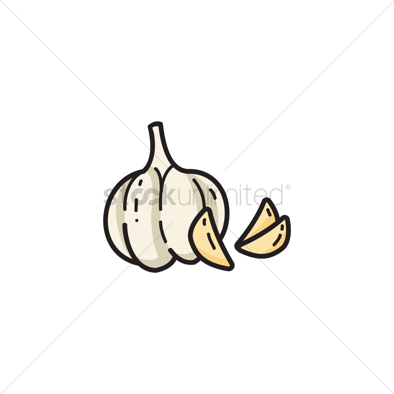 1300x1300 Garlic Vector Image