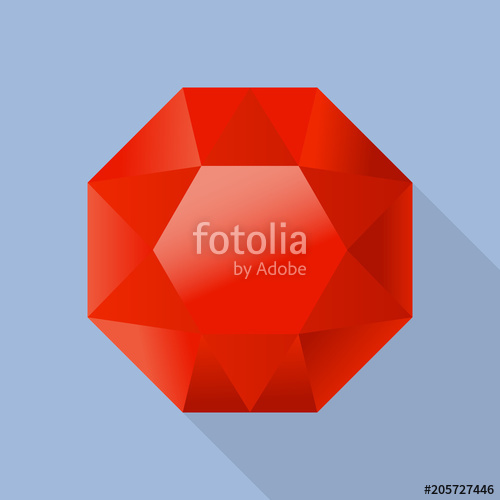 500x500 Shiny Garnet Icon Flat Illustration Of Shiny Garnet Vector Icon