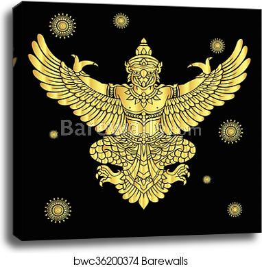 382x390 Garuda Vector, Canvas Print Barewalls Posters Prints
