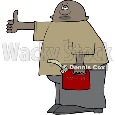 Clipart Of A Black Man Holding A Gas Can And Hitchhiking 400x400 Clipart Of A Black Man Holding A Gas Can And Hitchhiking