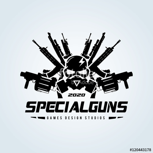 500x500 Game Logo, Skull And Gas Mask Logo,gun Logo With Skull And Dark