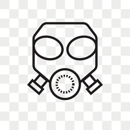450x450 Gas Mask Vector Icon Isolated On Transparent Background, Gas Mask