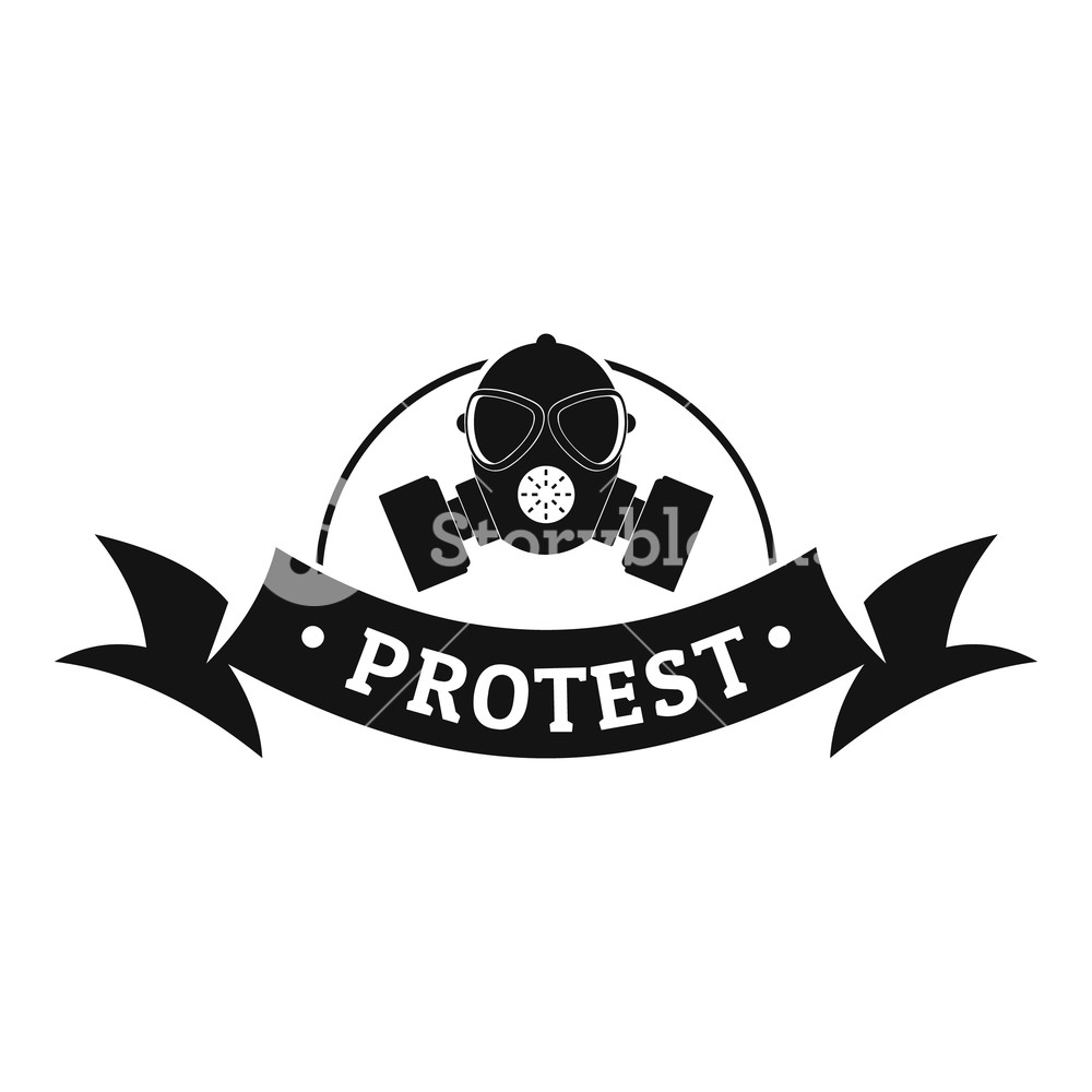 1000x1000 Protester Gas Mask Logo Simple Illustration Of Protester Gas Mask