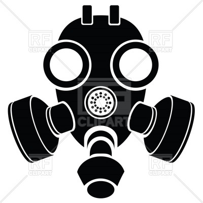 400x400 Silhouette Of Gas Mask Vector Image Of Objects