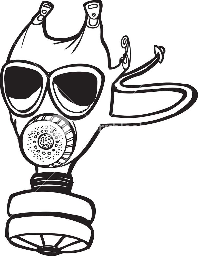 772x1000 Gas Mask Vector Element Royalty Free Stock Image