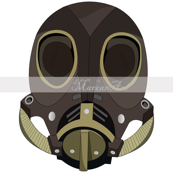 570x570 Gas Mask Vector Image Etsy