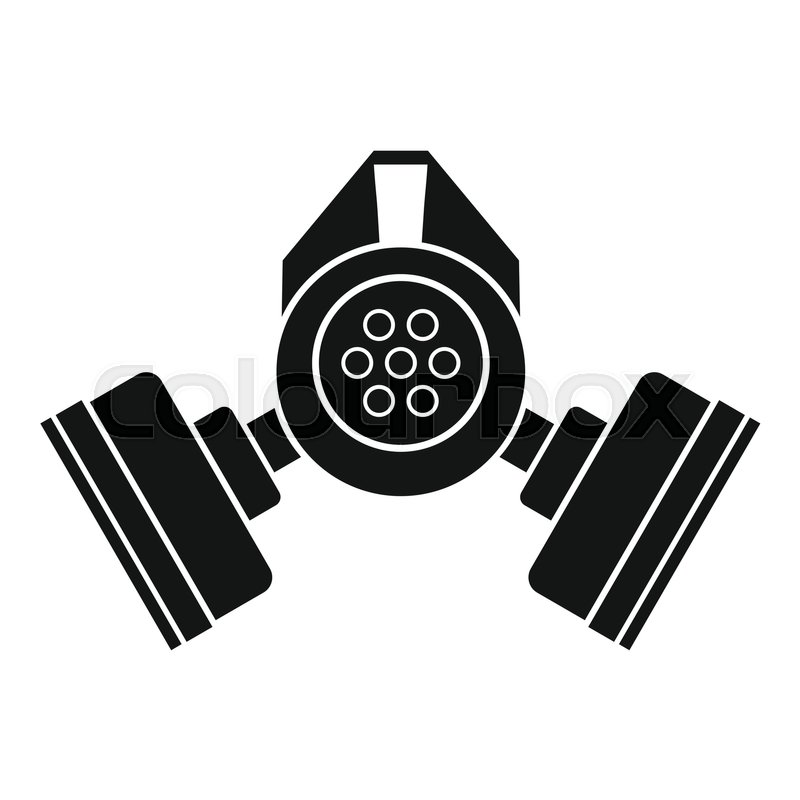 800x800 Gas Mask Icon Simple Illustration Of Stock Vector Colourbox