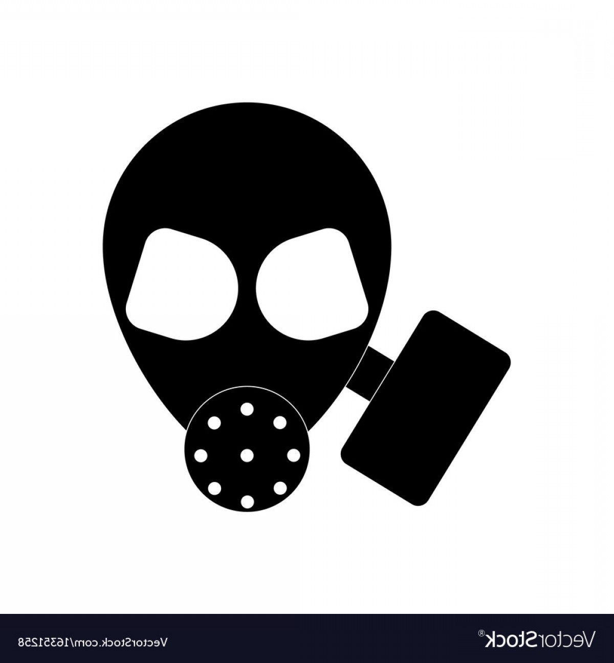 1200x1296 Black Icon On White Background Military Gas Mask Vector Hoodamathrun