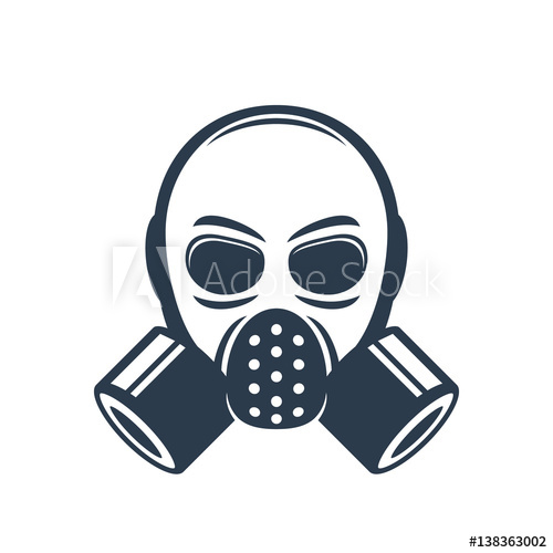 500x500 Gas Mask Vector Logo Element