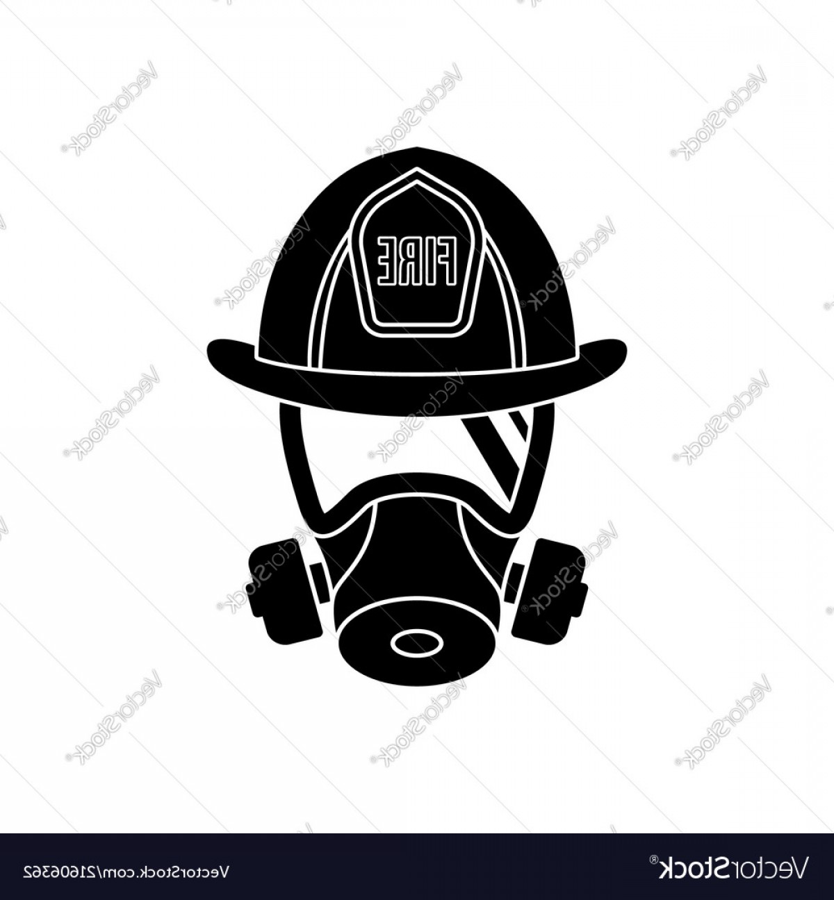 1200x1296 Firefighter Wearing Protective Gas Mask Vector Hoodamathrun