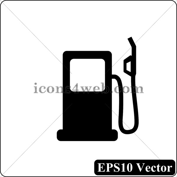 600x600 Gas Pump Black Icon Vector