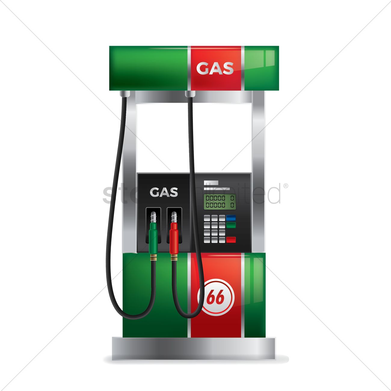 1300x1300 Modern Gas Pump Vector Image