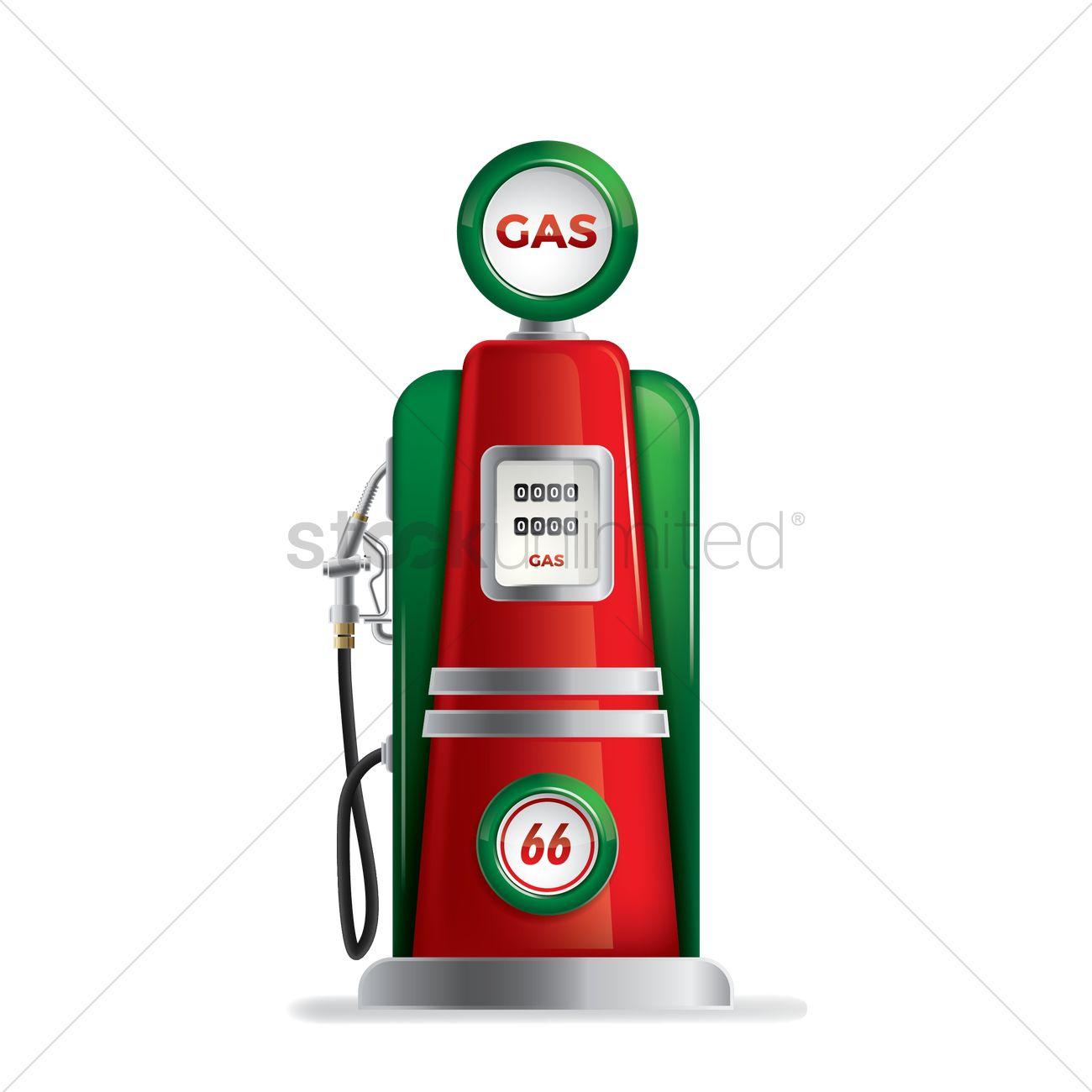 1300x1300 Vintage Gas Pump Vector Image