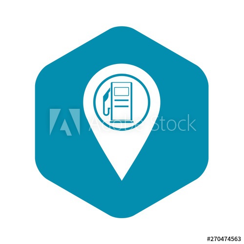 Map Pointer With Gas Station Symbol Icon Simple Illustration 500x500 Map Pointer With Gas Station Symbol Icon Simple Illustration