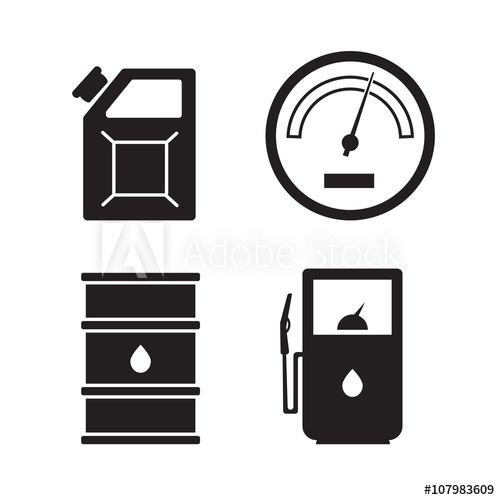 500x500 Gas Station Vector Icons Set Gas Icon, Car And Oil Icon, Fuel