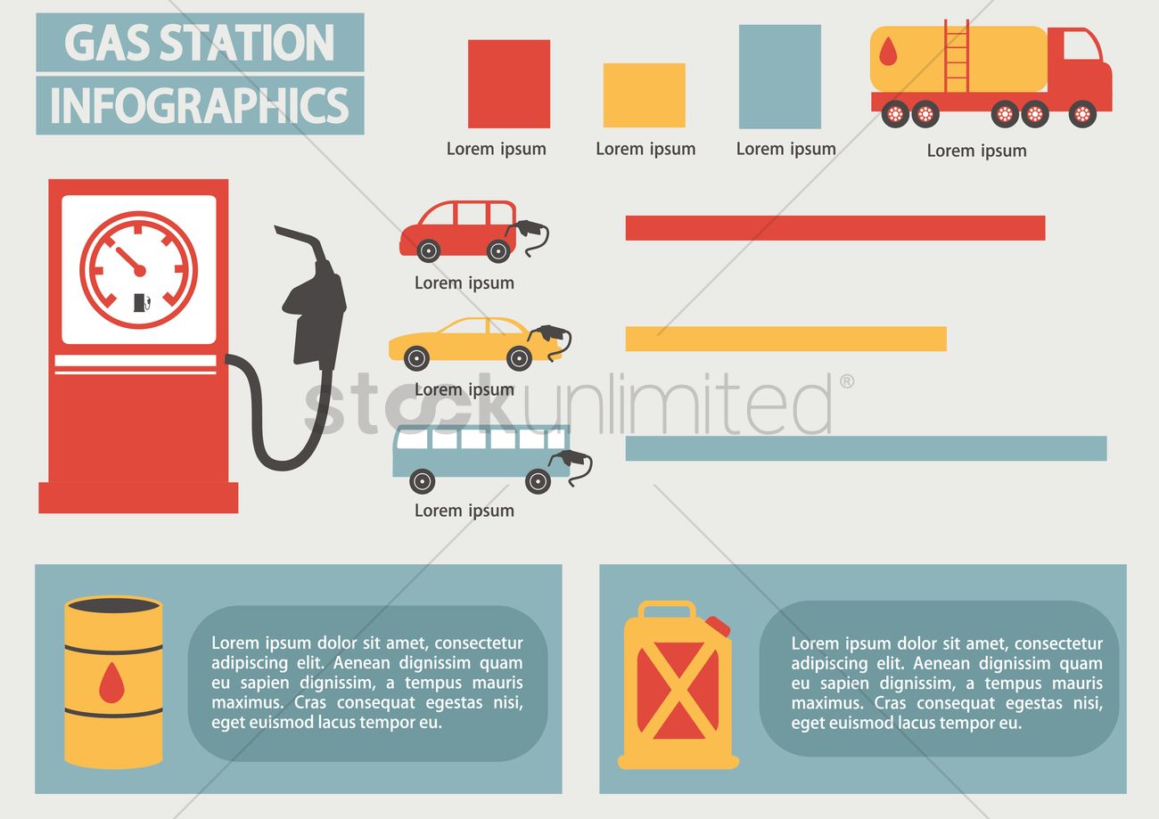 1300x919 Infographic Of Gas Station Vector Image