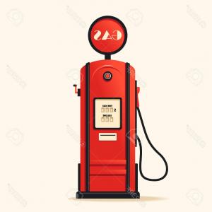 300x300 Photostock Vector Retro Gas Station Cartoon Vector Illustration
