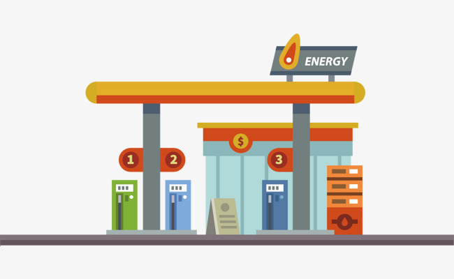 650x400 Vector Gas Station, Free Stock Png, Deco