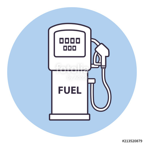 500x500 Fuel Pump Gas Station Vector Icon Stock Image And Royalty Free