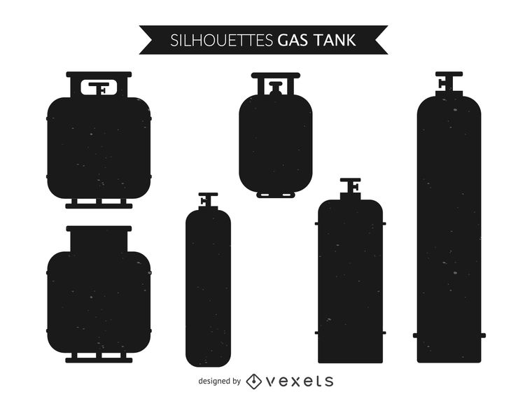 Gas Tank Silhouette Set 760x570 Gas Tank Silhouette Set