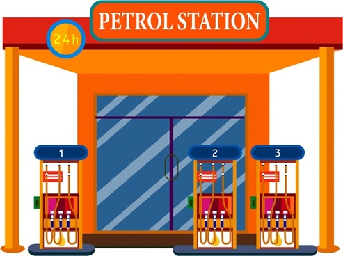 Petrol Station Vector Free Vector Download 493x368 Petrol Station Vector Free Vector Download