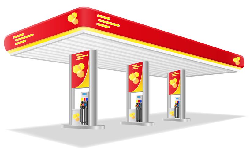 Car Petrol Station Vector Illustration 817x490 Car Petrol Station Vector Illustration