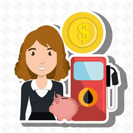 Woman Gasoline Station Vector Illustration Graphic Royalty Free 450x450 Woman Gasoline Station Vector Illustration Graphic Royalty Free