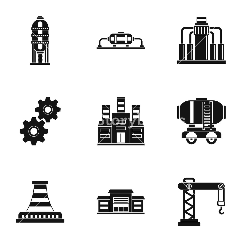 1000x1000 Gasoline Icons Set Simple Illustration Of Gasoline Vector Icons