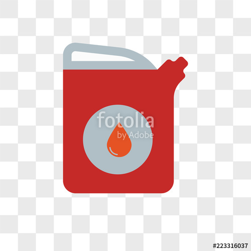 500x500 Gasoline Vector Icon Isolated On Transparent Background, Gasoline