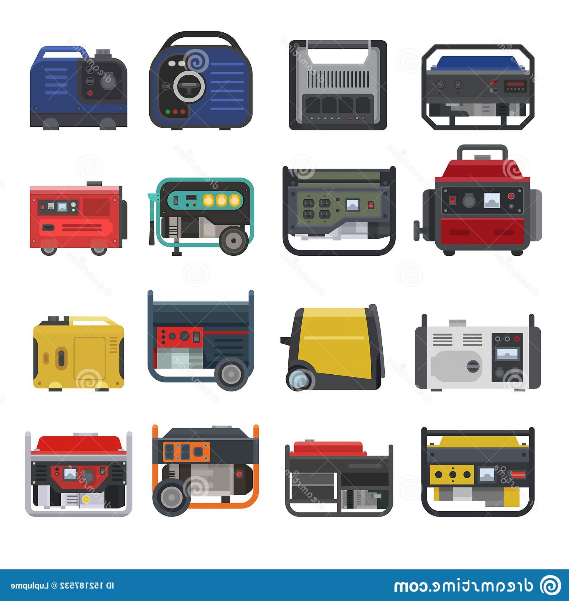 1920x2026 Generator Vector Power Generating Portable Gasoline Petrol Fuel