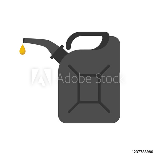 500x500 Icon Fuel Canister, Canister Of Gasoline Vector Illustration