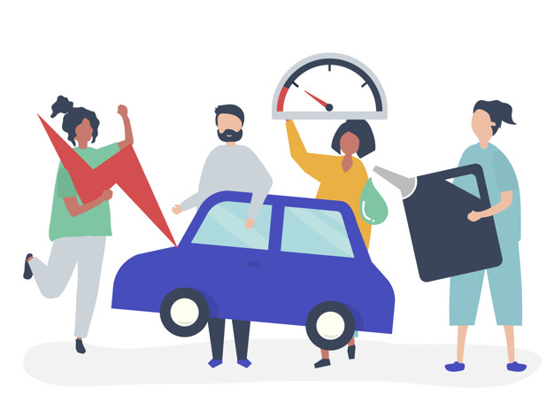 626x455 People Fueling The Car With Gasoline Vector Free Download