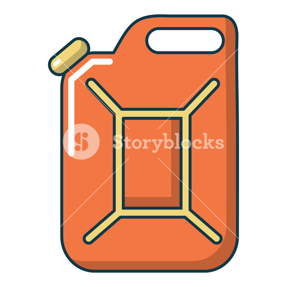 1000x1000 Canister Of Gasoline Icon Cartoon Illustration Of Canister
