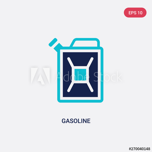 500x500 Two Color Gasoline Vector Icon From Camping Concept Isolated Blue