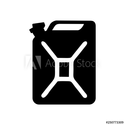 500x500 Canister Of Gasoline Vector Illustration Isolated On White