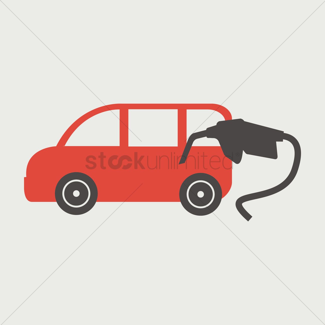 1300x1300 Car Pumping Gasoline Vector Image