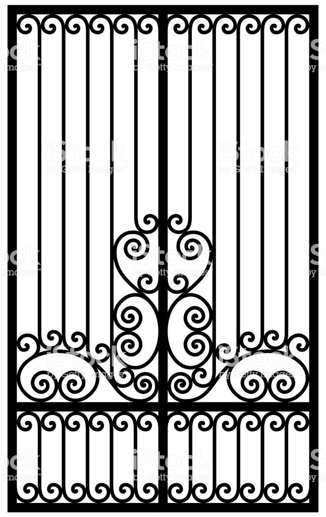 646x1024 Art Nouveau Door Vector Illustration Zabor In Wrought