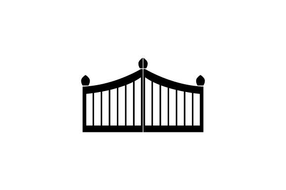 580x386 Gate Vector Icon Graphic
