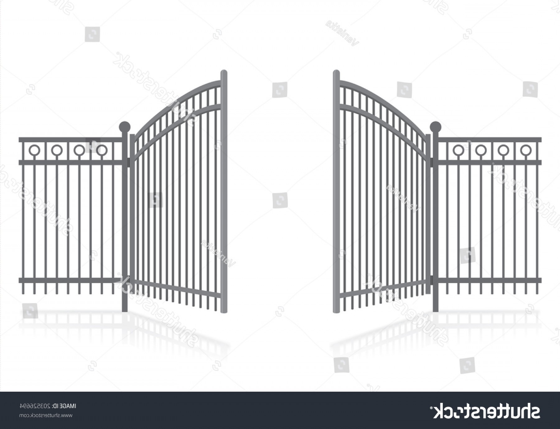 1800x1378 Iron Fence Gate Vector Illustration Soidergi