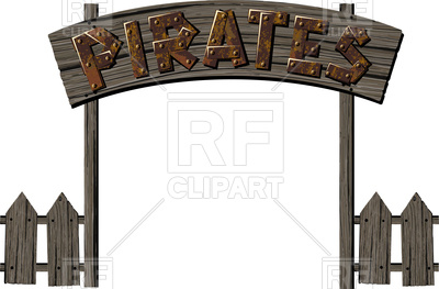 400x263 Old Wooden Gate In Pirate Camp Vector Image Of Architecture