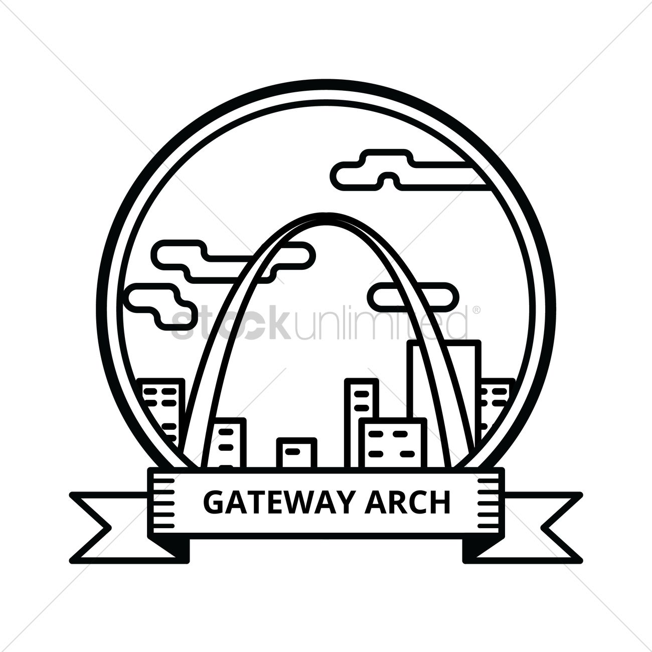 Gateway Arch Vector Image 1300x1300 Gateway Arch Vector Image