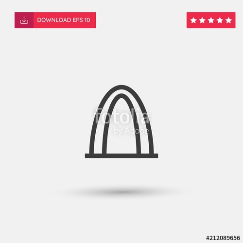 Outline Gateway Arch Icon Isolated On Grey Background Modern 500x500 Outline Gateway Arch Icon Isolated On Grey Background Modern